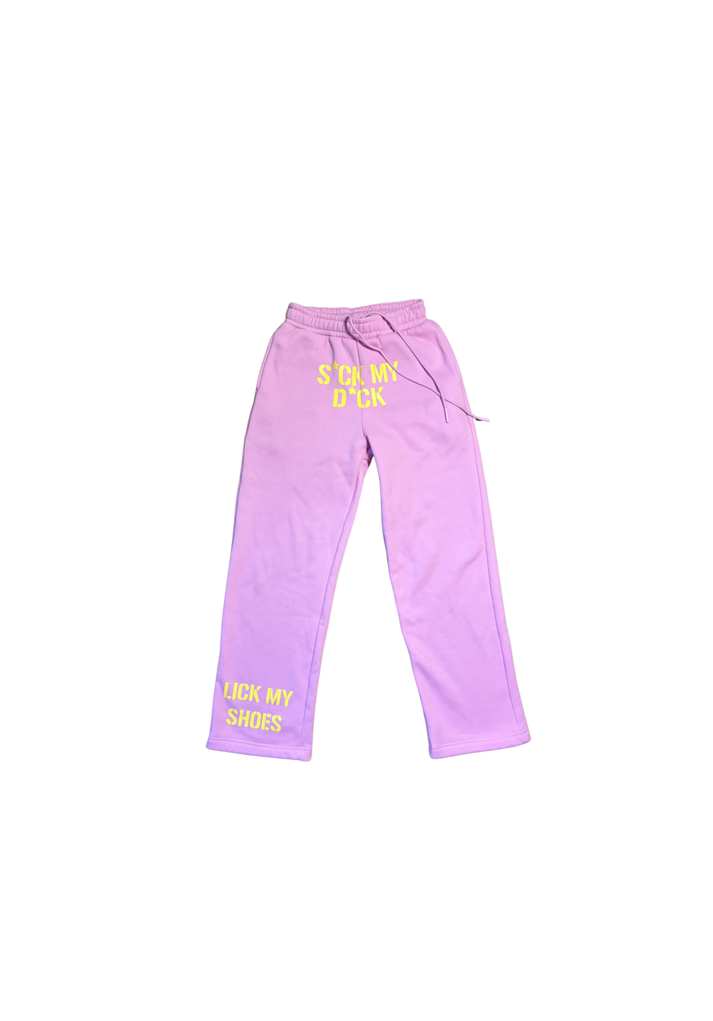 « S*CK MY D*CK » pink & yellow jogger