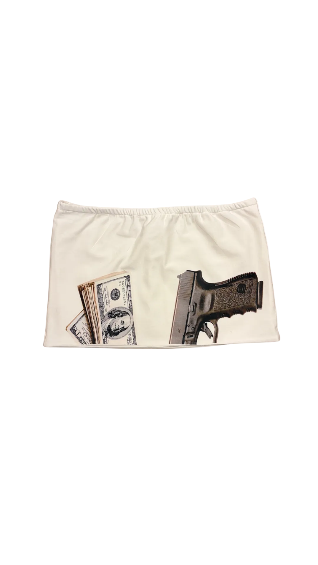 « I’M KOOL » white mini-skirt