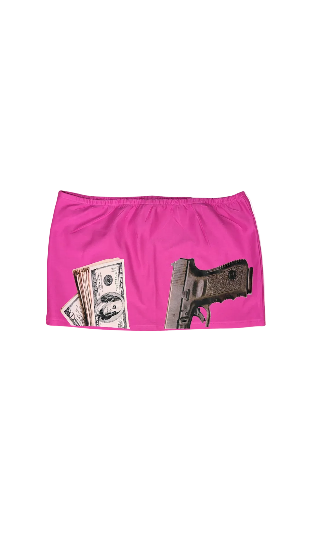 « I’M KOOL » pink mini-skirt
